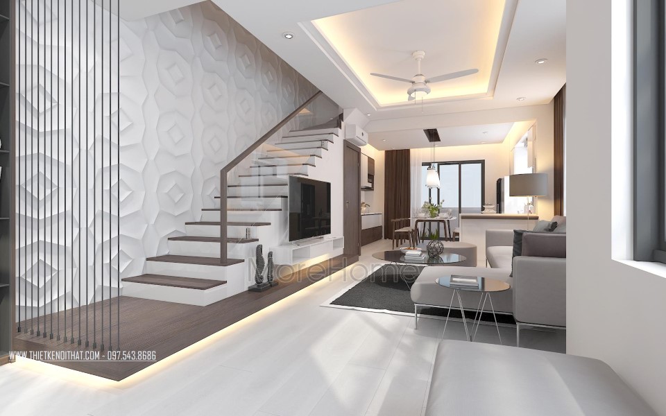 Cầu thang kính cường lực Hà Nội
